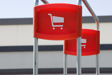 Image showing Shopping Cart Return Signs