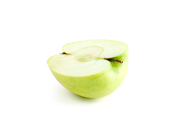 Image showing Half of a green apple