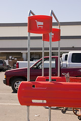 Image showing Shopping Cart Return Signs