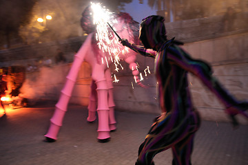 Image showing Street parade in Valencia