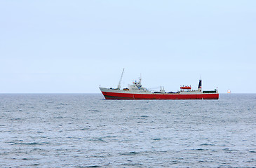 Image showing red boat