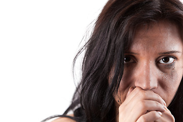 Image showing crying young woman