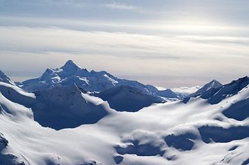 Image showing Caucasus Mountains. View from Elbrus.