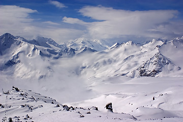 Image showing snow valley in the mountains