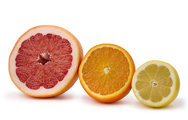 Image showing grapefruit, orange and lemon