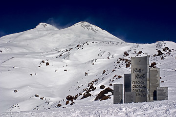 Image showing monument on Elbrus mountain