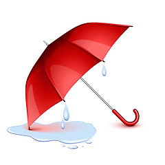 Image showing Wet umbrella