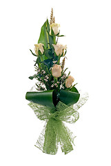 Image showing Pale yellow rose bouquet