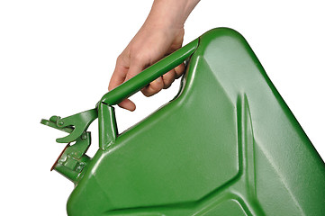 Image showing Hand with Jerrycan