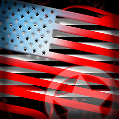 Image showing American flag styled background