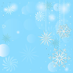 Image showing Christmas blue frame