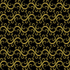 Image showing Golden-black seamless pattern