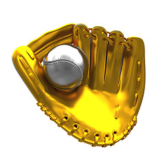 Image showing golden mitt