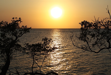 Image showing Sunset in the Caribbean Sea