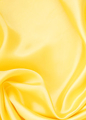 Image showing Smooth elegant golden silk as background 