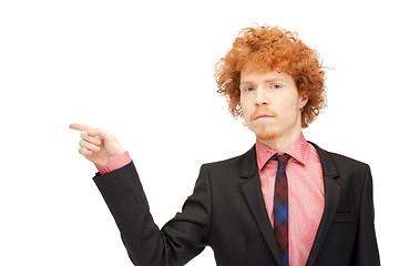 Image showing businessman pointing his finger