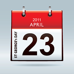 Image showing st Georges day calendar icon