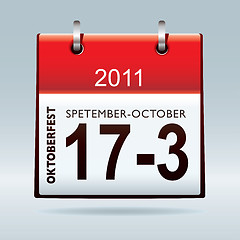 Image showing Oktoberfest calendar icon