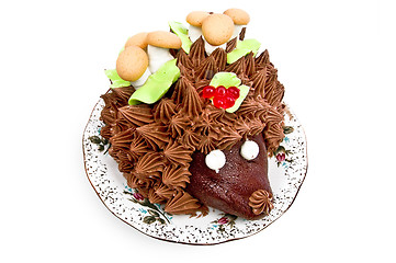 Image showing Cake in the form of a hedgehog