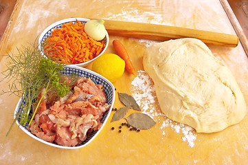 Image showing Ingredients for fish pie