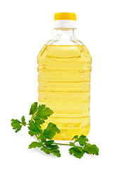 Image showing Vegetable oil with parsley