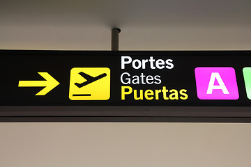 Image showing Airport sign