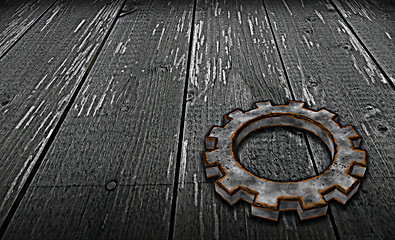 Image showing rusty gear wheel