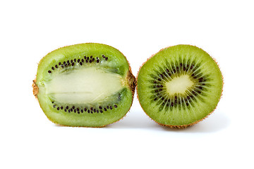 Image showing Two slices of kiwi