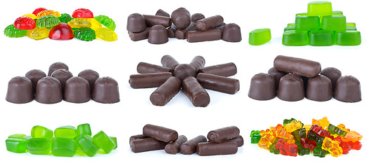 Image showing Set of different candies