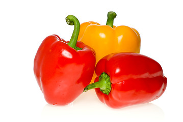 Image showing Three sweet peppers