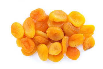 Image showing Small pile of dried apricots