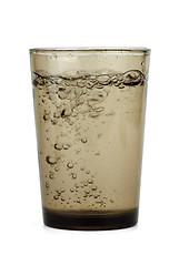 Image showing Dark drinking glass with water