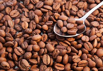 Image showing Coffee beans closeup