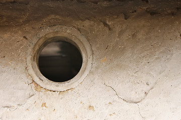 Image showing Ventilation hole on the old wall