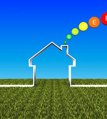 Image showing eco house low energy background