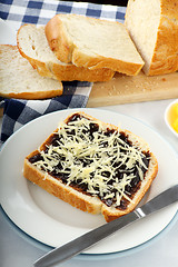 Image showing Vegemite And Cheese Sandwich