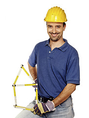 Image showing carpenter on white