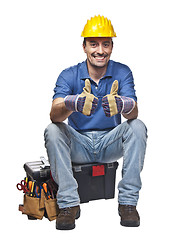 Image showing confident manual worker