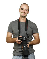 Image showing smiling photographer