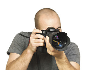 Image showing young photographer