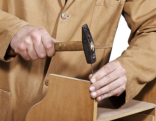 Image showing carpenter at work detail