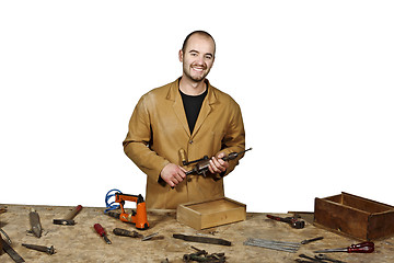 Image showing carpenter at work detail