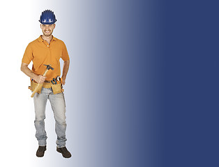 Image showing handyman and tool