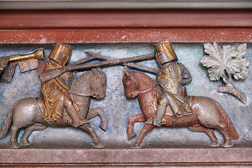 Image showing Jousting knights