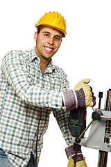 Image showing smiling handyman