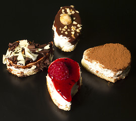 Image showing Four desserts