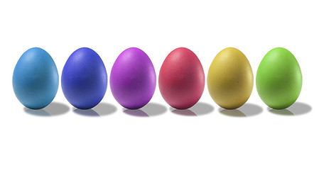 Image showing Colored eggs