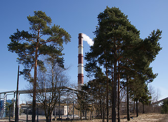 Image showing Pipe and trees