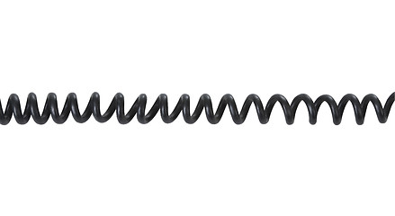 Image showing Telephone cord isolated on white with clipping path