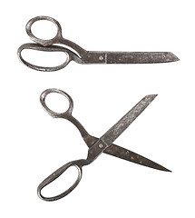 Image showing Old scissors isolated on white